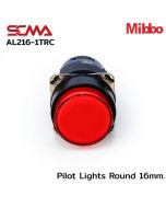 AL216-1TRC Pilot Lights Round 16mm. 24VDC Red