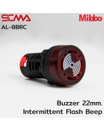 AL-8BRC 24V AC/DC Buzzer 22mm. Intermittent Flash Beep Mibbo