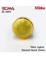 AL-1AYC Pilot Lights Domed Head 22mm. 24VAC/DC Yellow