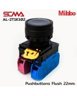 AL-2T1K102 Black Pushbuttons Flush 22mm. Monentary Mibbo
