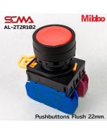AL-2T2R102 Red Pushbuttons Flush 22mm. Maintained Mibbo
