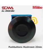 AL-2N1K102 Black Pushbuttons Mushroom 22mm. Monentary  Mibbo
