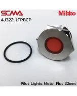 AJ322-1TPBCP Pilot Lights Metal Flat 22mm. 24VDC Blue