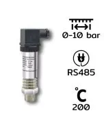 High Temperature Pressure Transmitter : SUP-P300G Series Range: 0-10 Bar / Output: RS485