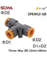 ZPEW12-10 \ Plastic Fitting \ Three Way Reducer / 12mm-10mm \ E.MC