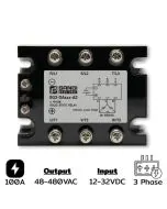 SG3-DA100-A2(W) Three phases Input 12-32VDC Output 48-480VAC 100A