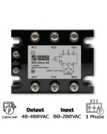 SG3-AAR7HP F/R-A2 Three phases Input 80-280VAC Output 48-480VAC 5.0KW Random