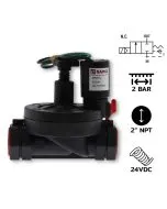 GP50(2")-L-DC24V is latching coil, 2/2 way NC, PVC Seal