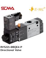 RV5221-08QE4-P \ Solenoid Valve \ 5/2 Single Control DC24V / PT1/4” \ E.MC SCMA