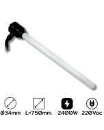 SQ-5242-S ฮีทเตอร์ต้มน้ำ/บ็อบบิ้นแบบควอทซ์ Dia 34x500 mm 2400w 220v 1 Phase