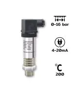 High Temperature Pressure Transmitter : SUP-P300G Series Range: 0-16 Bar / Output: 4-20mA