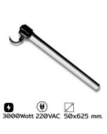 *รับสั่งทำเท่านั้น ฮีตเตอร์อุ่น-ต้มน้ำยาเคมี (BOBBIN HEATER) แบบสแตนเลส รุ่น SS-6302 50 x 625 mm. 3000W 220 VAC SANGI