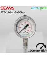 ATF-100H 压力表 0~10bar/0~150psi 1/4PT SUS304