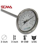ASSF-301 3"x3" 温度传感器/直型 0~150℃/℉ 外径6.35mm 1/2G SUS304