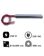 ฮีตเตอร์คาร์ทริจด์ (CARTRIDGE HEATER) SANGI ฮีตเตอร์แท่งกลม 300 mm. ขนาด 8x100