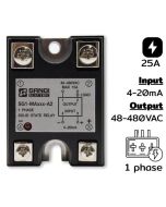 SG1-MA25-A2 Single phases Input 4-20mA Output 48-480VAC 25A Phase Cont