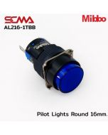 AL216-1TBB Pilot Lights Round 16mm. 12VDC Blue Mibbo