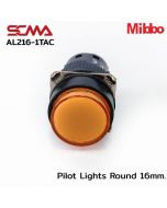 AL216-1TAC Pilot Lights Round 16mm. 24VDC Orange Mibbo