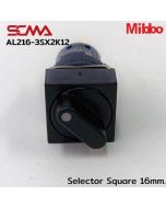 AL216-3SX2K12 Selector Square 16mm 2 Gear Maintained Mibbo