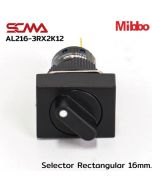AL216-3RX2K12 Selector Rectangular 16mm 2 Gear Maintained Mibbo
