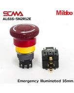 AL616-5N2R12E Emergency Illuminated 16mm. Maintained 220VAC