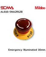 AL616-5NA2R12B Emergency Illuminated 16mm. Maintained With 12VDC Mibbo