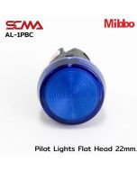AL-1PBC Pilot Lights Flat Head 22mm. 24VAC/DC Blue