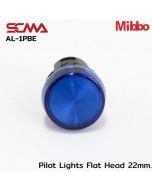 AL-1PBE Pilot Lights Flat Head 22mm. 220VAC/DC Blue