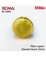 AL-1AYC Pilot Lights Domed Head 22mm. 24VAC/DC Yellow