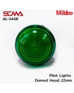AL-1AGE Pilot Lights Domed Head 22mm. 220VAC/DC Green