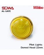 AL-1AYE Pilot Lights Domed Head 22mm. 220VAC/DC Yellow
