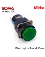 AL216-1TGC Pilot Lights Round 16mm. 24VDC Green Mibbo
