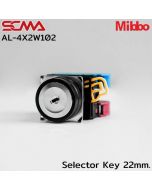 AL-4X2W102 选择键 22mm. 2P 维持白色 Mibbo