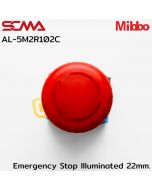 AL-5M2R102C Emergency Stop Illuminated 22mm. 24VAC/DC Red