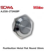 AJ216-2T1N10P 按钮 金属 平圆 16mm. 1NO Mibbo