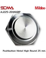 AJ225-2D1N10P 按钮式金属高圆 25mm. 1NO Mibbo