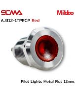 AJ312-1TPRCP 指示灯 金属 平板 12mm. 24VDC 红色 Mibbo