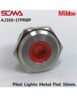 AJ316-1TPRBP 指示灯 金属 平板 16mm. 12VDC 红色 Mibbo