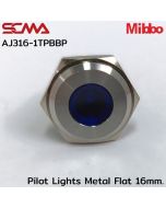 AJ316-1TPBBP 指示灯 金属 平板 16mm. 12VDC 蓝色