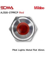 AJ316-1TPRCP 指示灯 金属 平板 16mm. 24VDC 红色 Mibbo