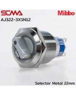 AJ322-3X1N12 选择器 金属 22mm. 2P 瞬时 Mibbo