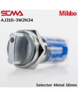 AJ316-3W2N34 Selector Metal 16mm. 3P Maintained Mibbo SCMA
