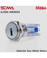 AJ316-4W1N34 选择键金属 16mm 3P 瞬时 Mibbo