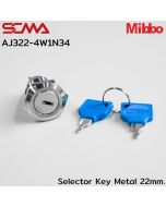 AJ322-4W1N34 选择键 金属 22mm. 3P 瞬时 Mibbo