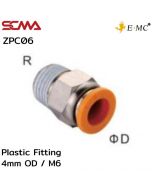 ZPC06-M5 \ Plastic Fitting \ Straight / 6mm OD / M5 \ E.MC