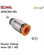 ZPOC04-M5 \ Plastic Fitting \ Straight / 4mm OD / M5 \ E.MC