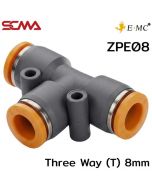 ZPE08 \ Plastic Fitting \ Three Way (T) / 8mm \ E.MC