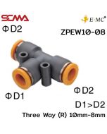 ZPEW10-08 \ Plastic Fitting \ Three Way Reducer / 10mm-8mm \ E.MC