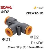 ZPEW12-10 \ Plastic Fitting \ Three Way Reducer / 12mm-10mm \ E.MC