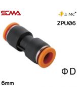 ZPU06 \ Plastic Fitting \ Straight / 6mm \ E.MC